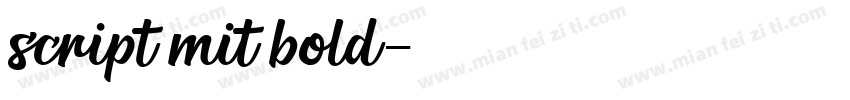 script mit bold字体转换